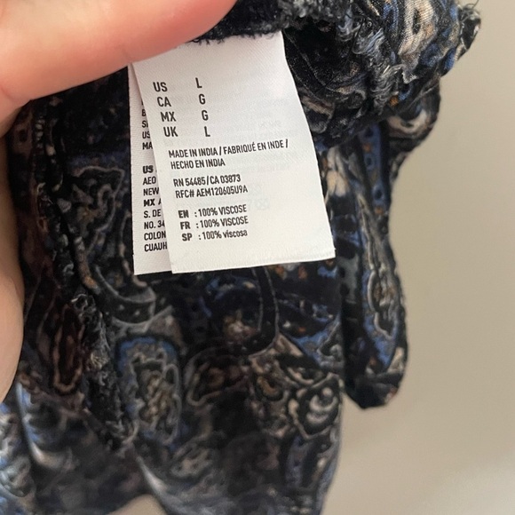 American Eagle Outfitters Navy Paisley Mini Dress - Picture 8 of 10